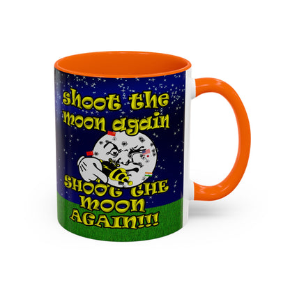 shoot the moon again - Accent Mug ('snoops' background)