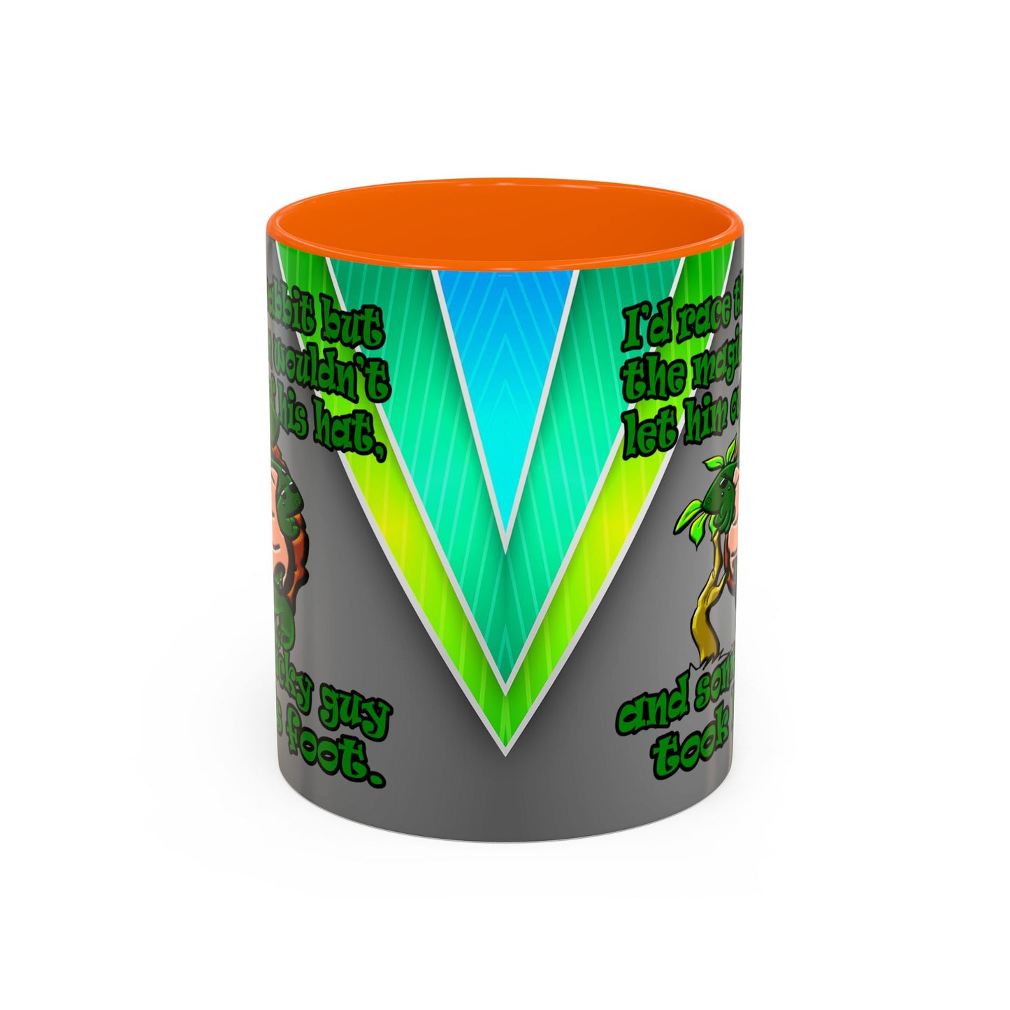 turtle race - Accent Mug (rainbow split)