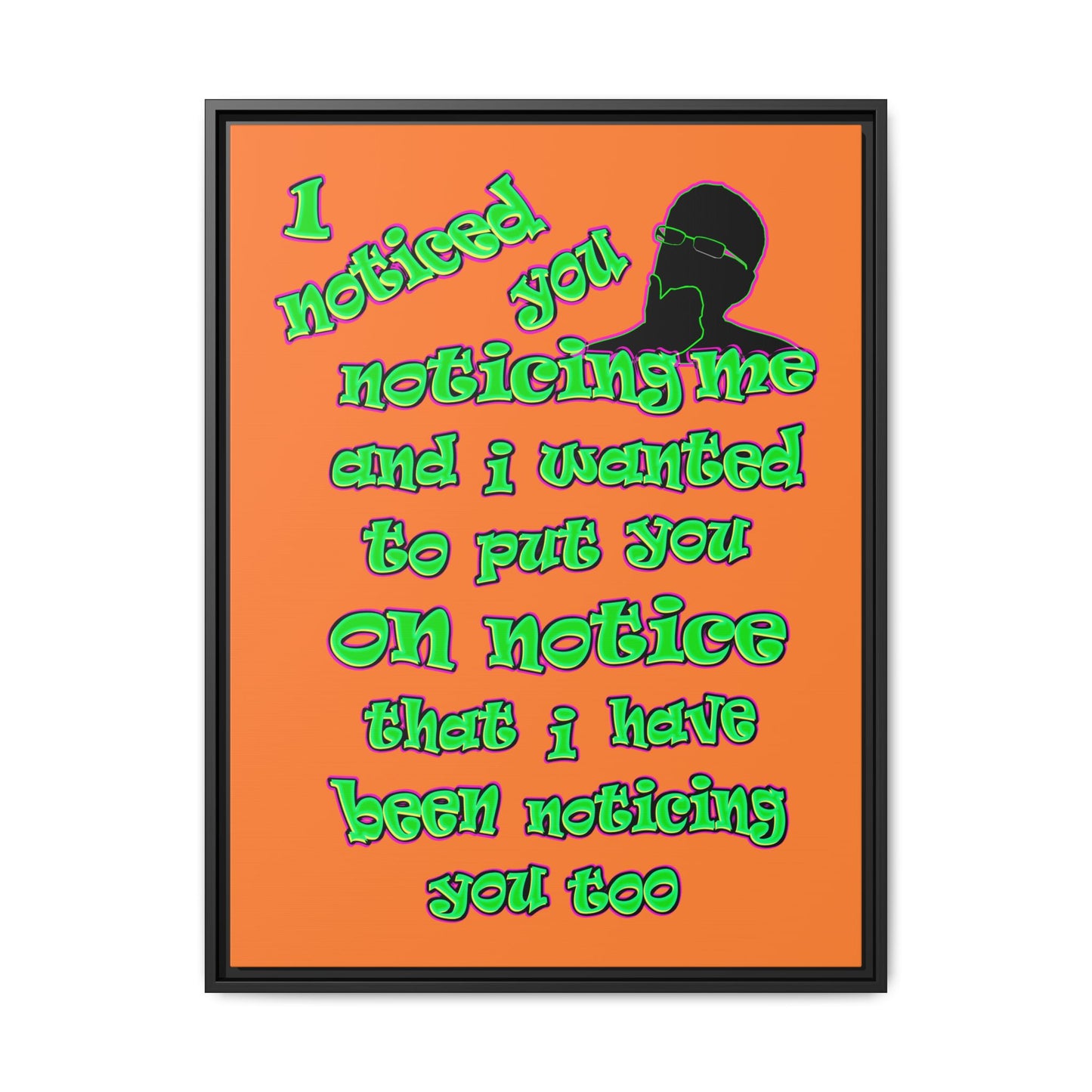 noticed you noticing - framed canvas art (crusta)
