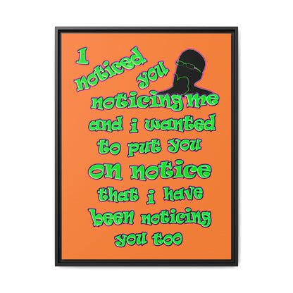 noticed you noticing - framed canvas art (crusta)