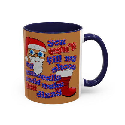 santa's shoes - Accent Mug (light brown)