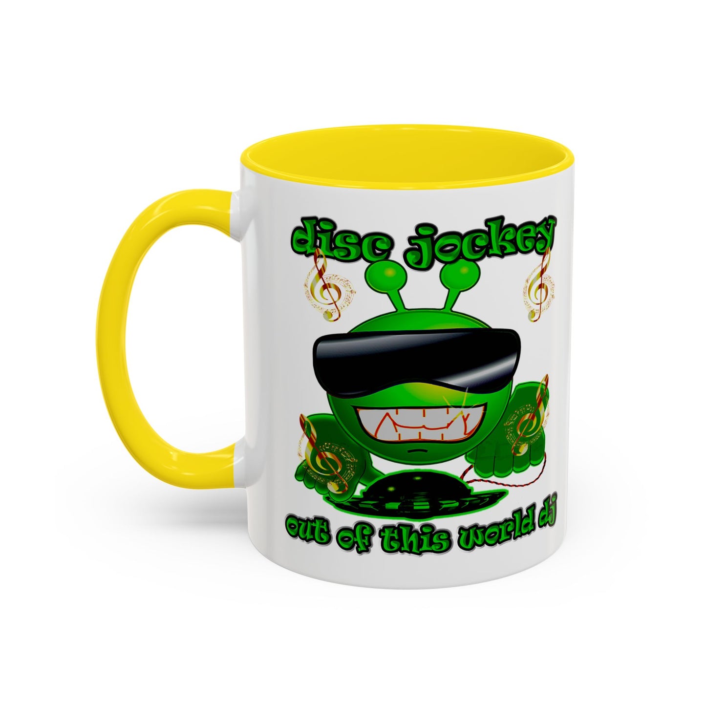 disc jockey - Accent Mug (white)