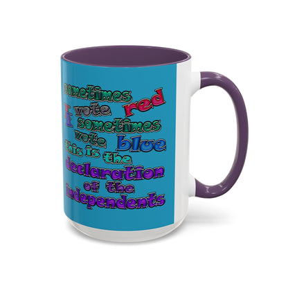 declaration of the independents - Accent Mug (turquoise)