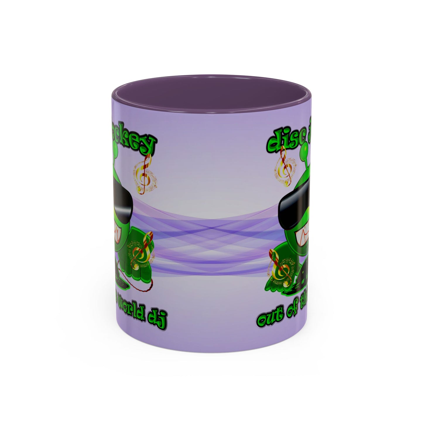 disc jockey - Accent Mug (light blue-pink wave)