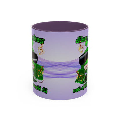 disc jockey - Accent Mug (light blue-pink wave)