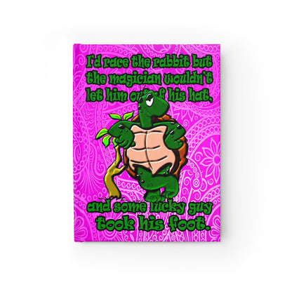 turtle race - journal-lined (pink swirl)