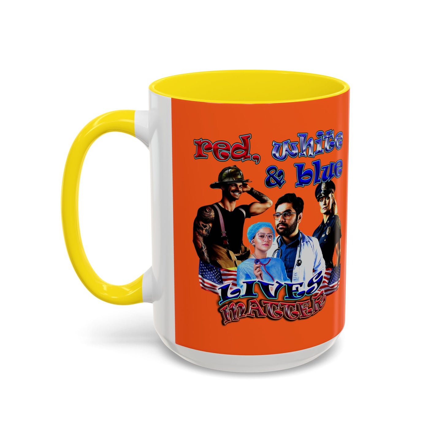 rw&b lives matter - Accent Mug (orange)