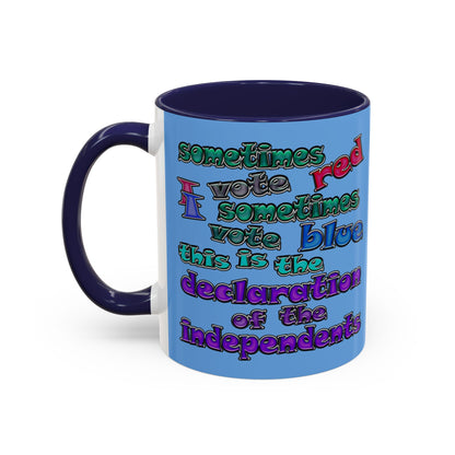 declaration of the independents - Accent Mug (light blue)