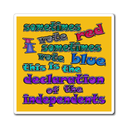 declaration of the independents - Magnets - (yellow)