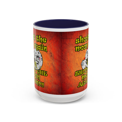 shoot the moon again - Accent Mug (burnt orange)