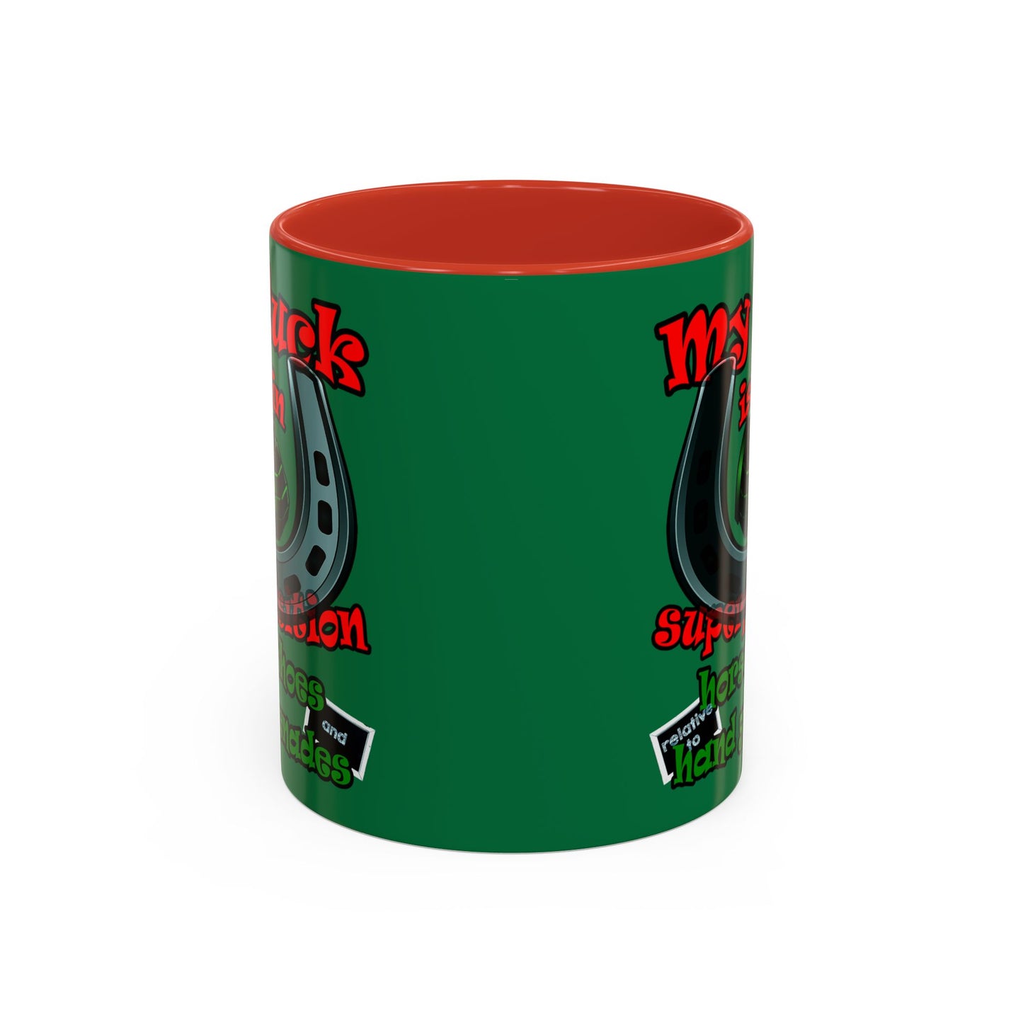 my luck - Accent Mug (dark green)