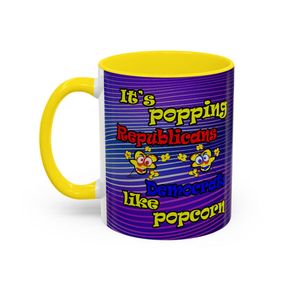 popping like popcorn - Accent Mug (purple wave)