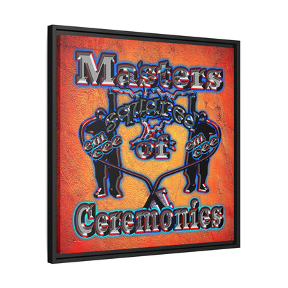 em cee squared - framed canvas art (burnt orange)