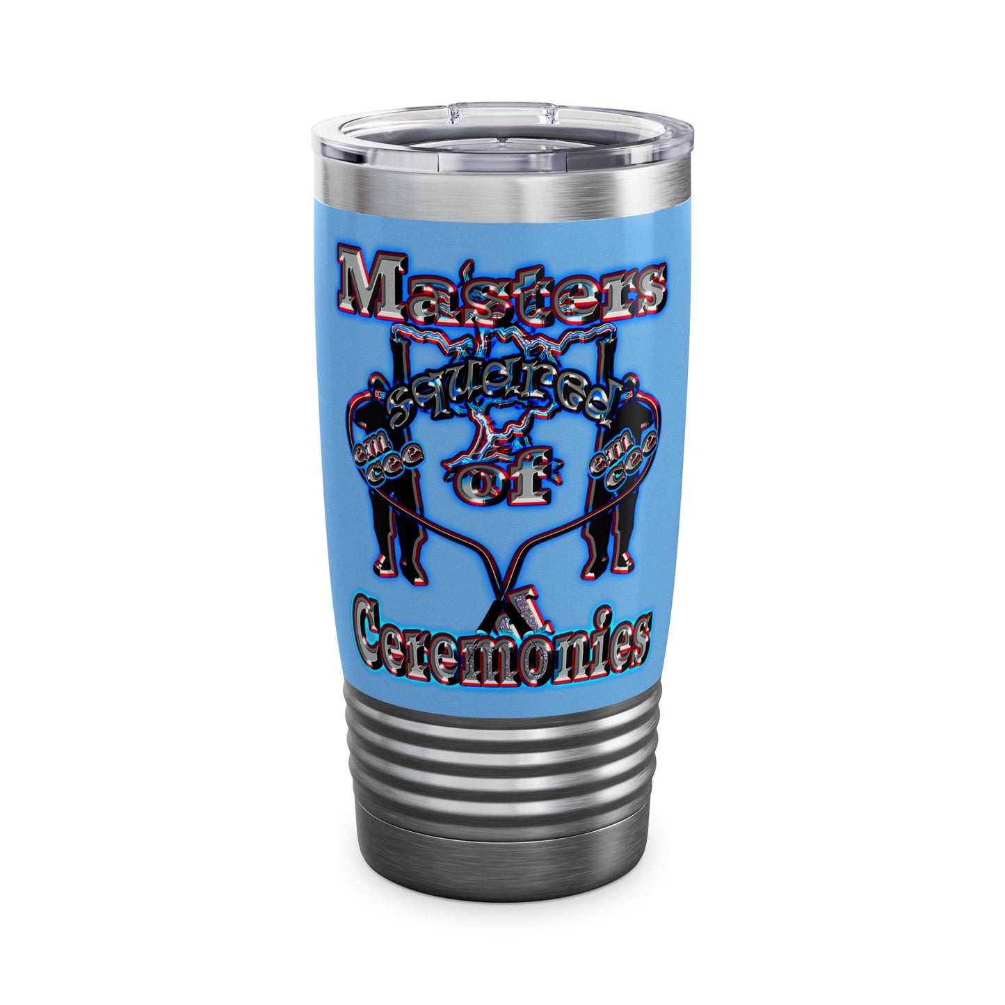 em cee squared - Ringneck Tumbler, 20oz (light blue)
