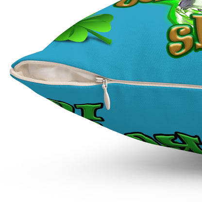 celtics logo - Spun Polyester Square Pillow - (turquoise)