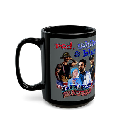 rw&b lives matter - Black Mug (dark grey)