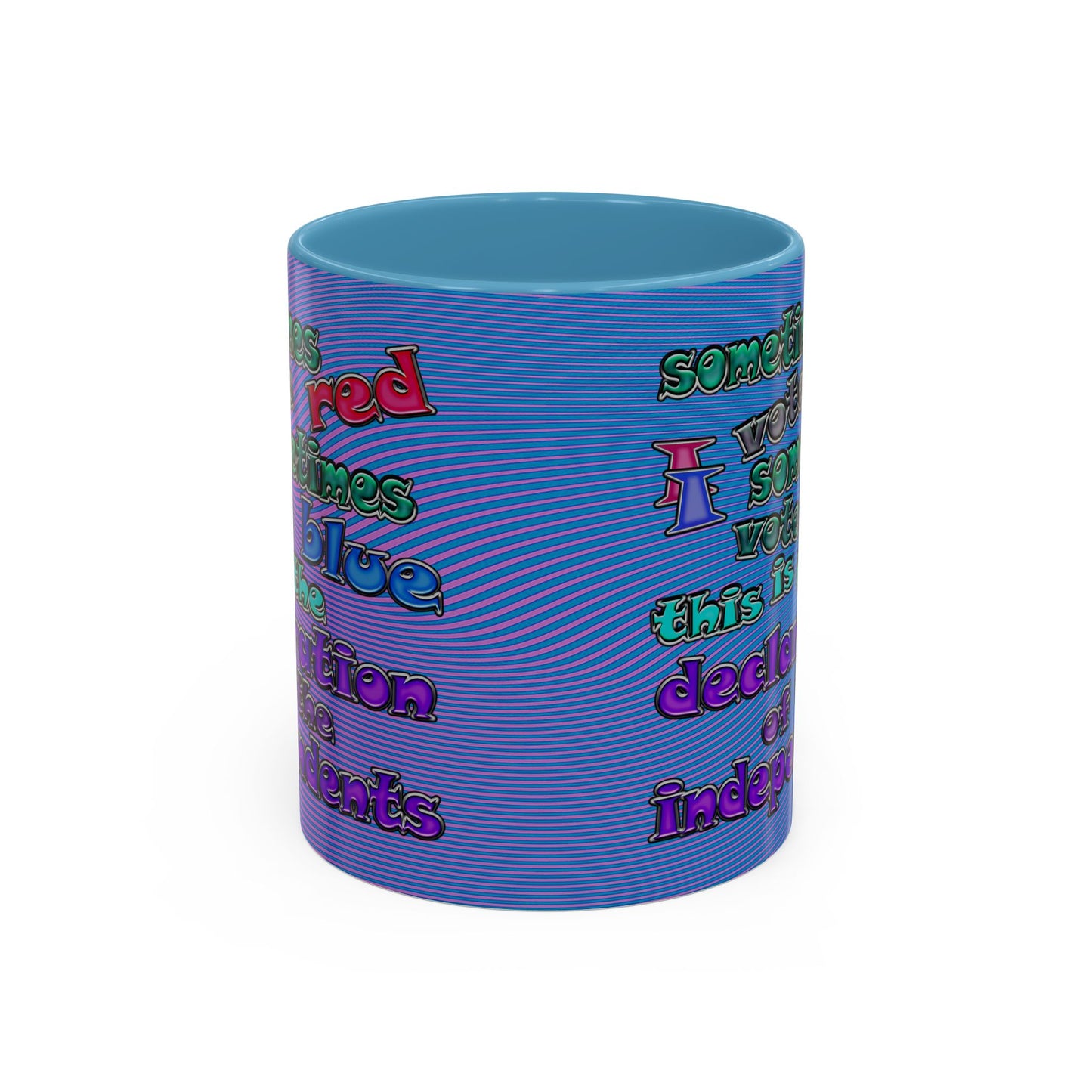 declaration of the independents - Accent Mug (light blue-purple wave)