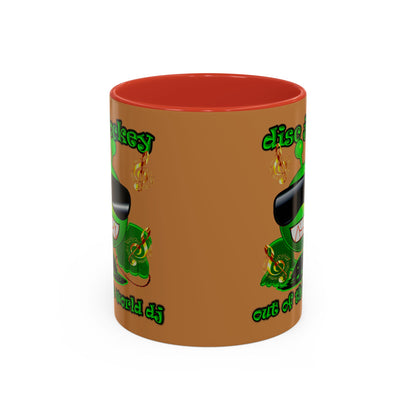 disc jockey - Accent Mug (light brown)