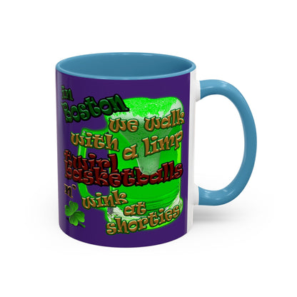 celtics logo - Accent Mug (purple)