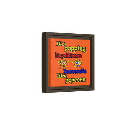 popping like popcorn - framed canvas art (orange)