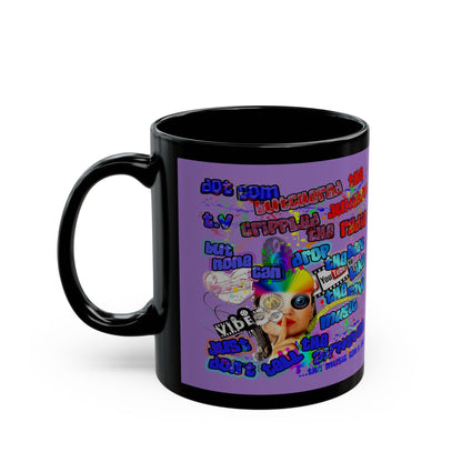 drop the beat - Black Mug (light purple)