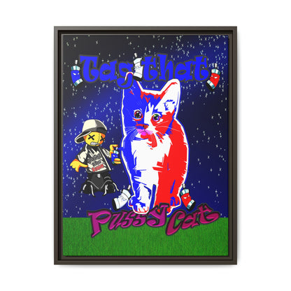 tag that - framed canvas art ('snoops' background)