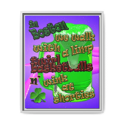 celtics logo - framed canvas art (purple-pink wave)
