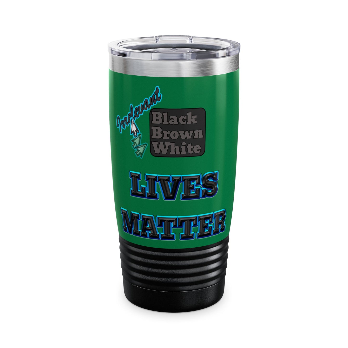 irrelevant - Ringneck Tumbler, 20oz (dark green)