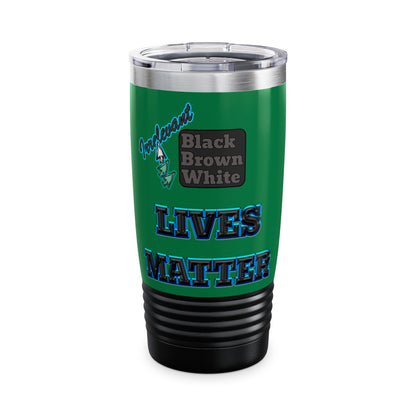 irrelevant - Ringneck Tumbler, 20oz (dark green)