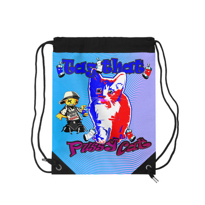 tag that - Drawstring Bag (light blue-purple wave)