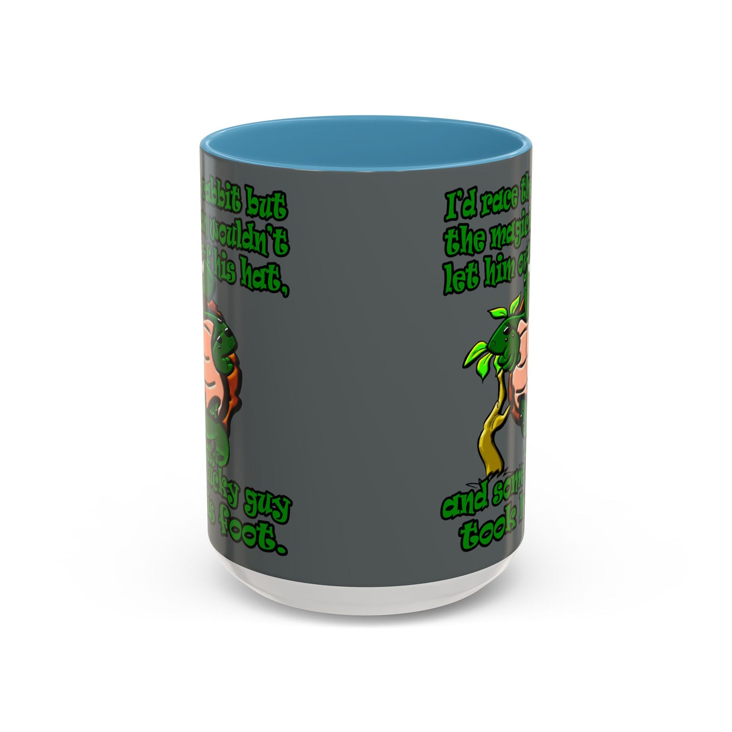 turtle race - Accent Mug (dark grey)