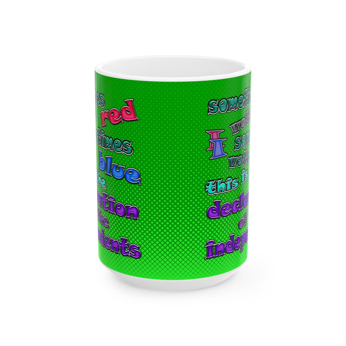 declaration of the independents - White Mug (logo green)