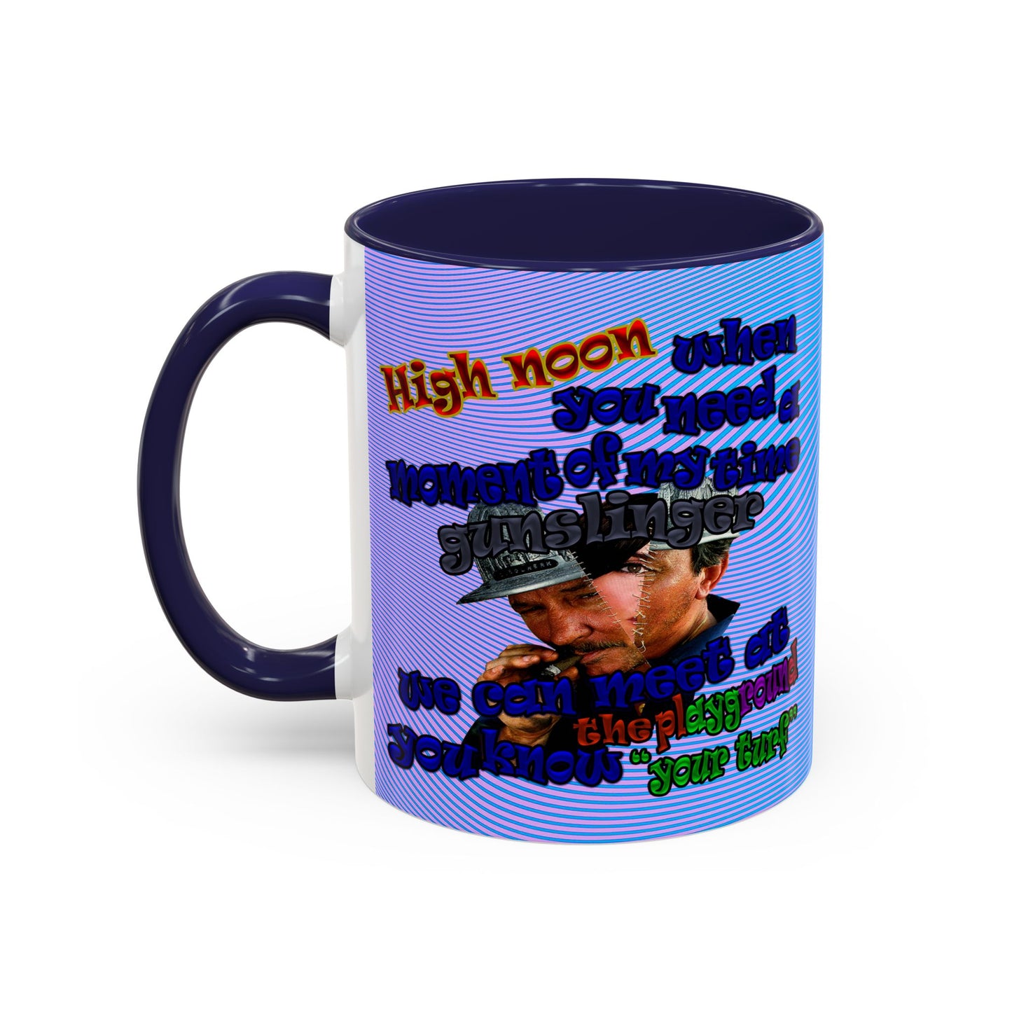high noon - Accent Mug (light blue-purple wave)