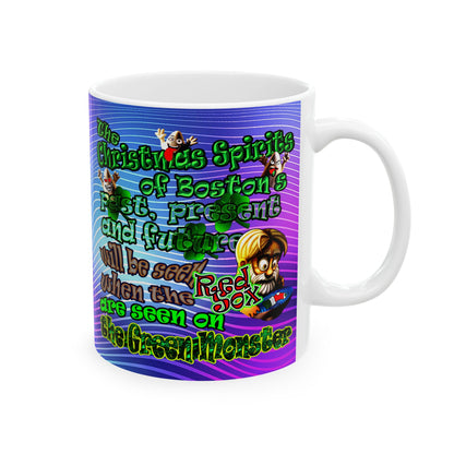 christmas spirits of boston - White Mug (purple wave)