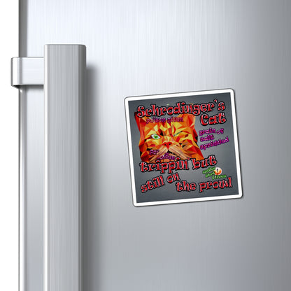 schrodinger's cat - Magnets - (grey-light grey)