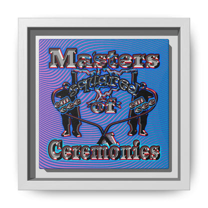 em cee squared - framed canvas art (light blue-purple wave)