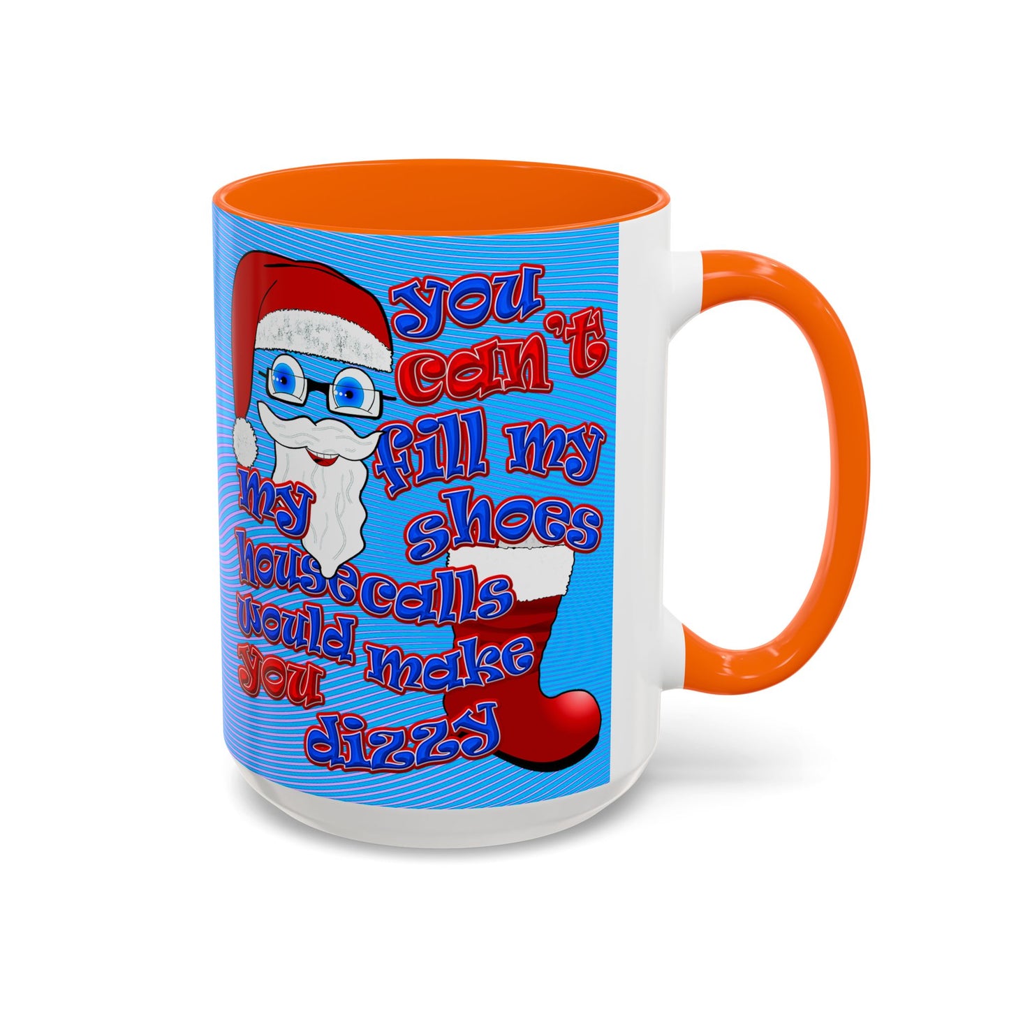 santa's shoes - Accent Mug (light blue-purple wave)