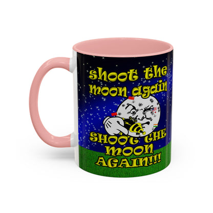 shoot the moon again - Accent Mug ('snoops' background)