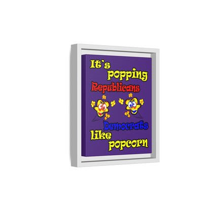 popping like popcorn - framed canvas art (purple)