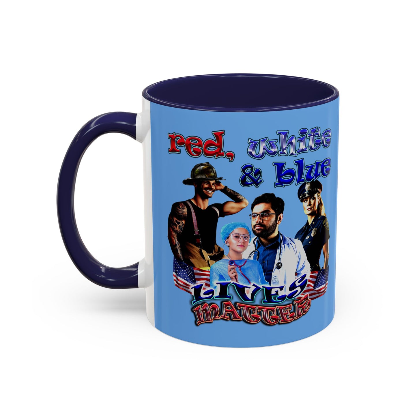 rw&b lives matter - Accent Mug (light blue)