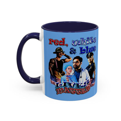rw&b lives matter - Accent Mug (light blue)