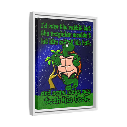 turtle race - framed canvas art ('snoops' background)