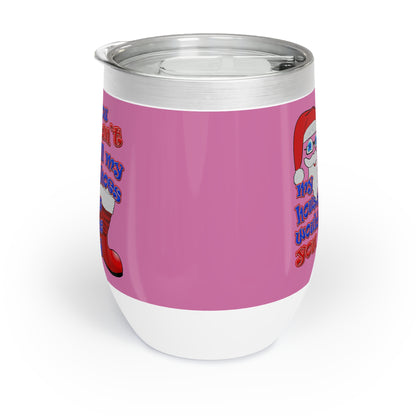 santa's shoes - Chill Wine Tumbler (light pink)