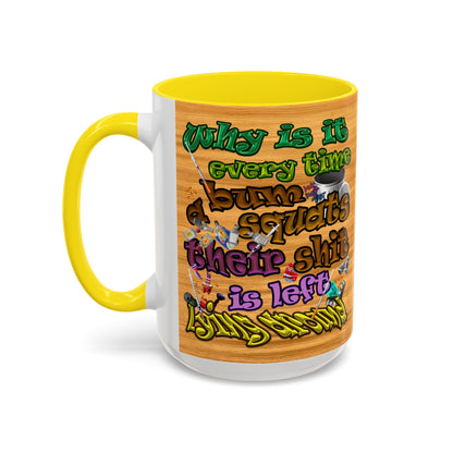 the bum's shit - Accent Mug (butterscotch wood finish)