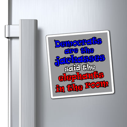 donkeys and elephants - Magnets - (grey)