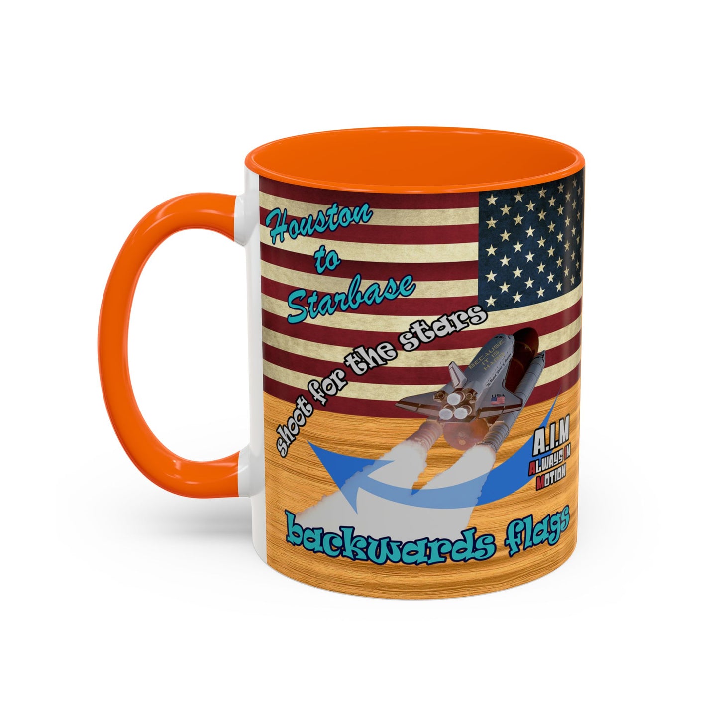 shoot for the stars - Accent Mug (butterscotch wood finish)
