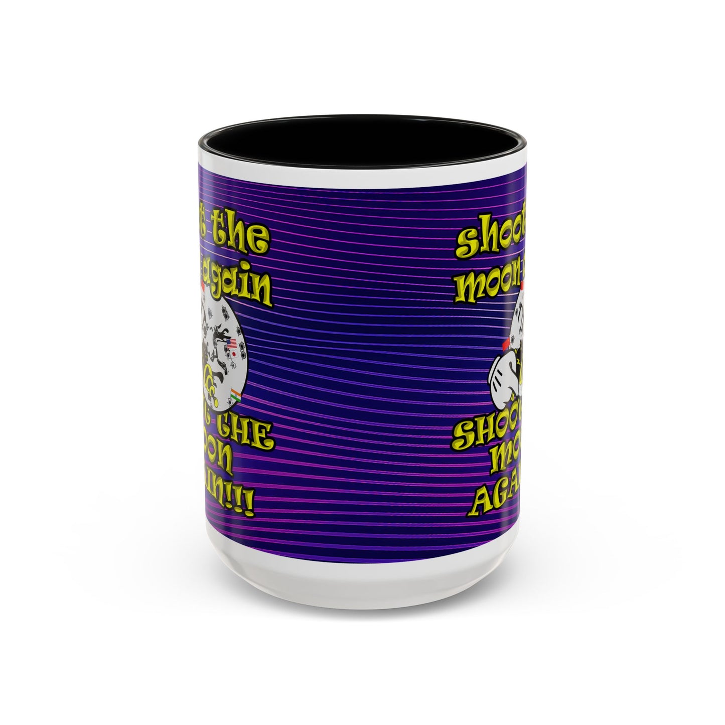 shoot the moon again - Accent Mug (purple wave)