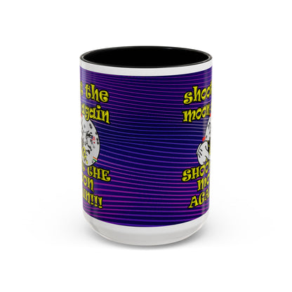 shoot the moon again - Accent Mug (purple wave)
