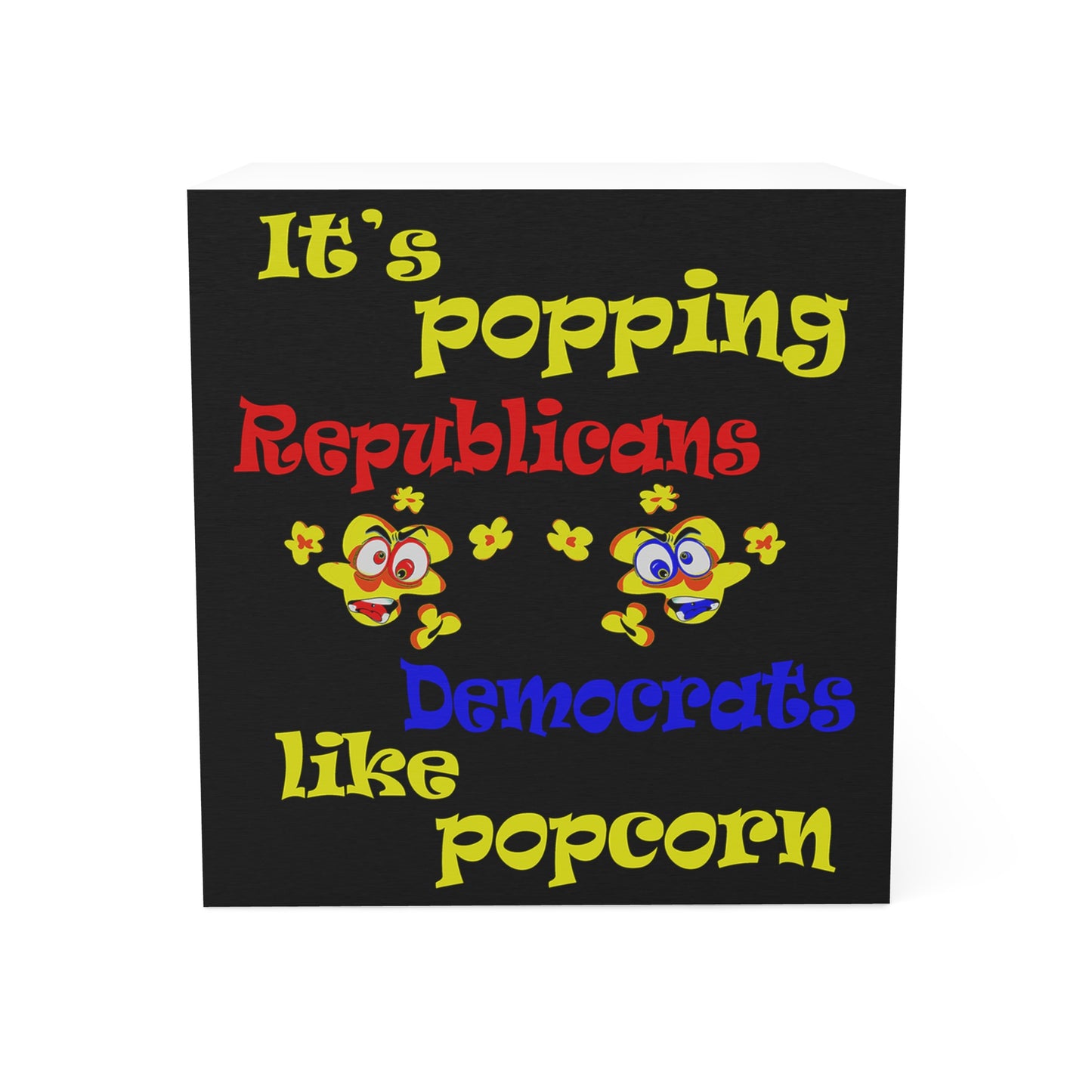popping like popcorn - note cube (black)
