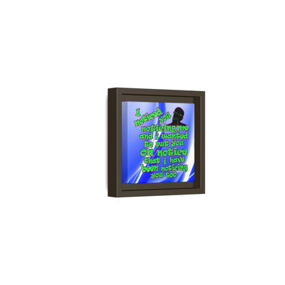 noticed you noticing - framed canvas art (blue-white wave)